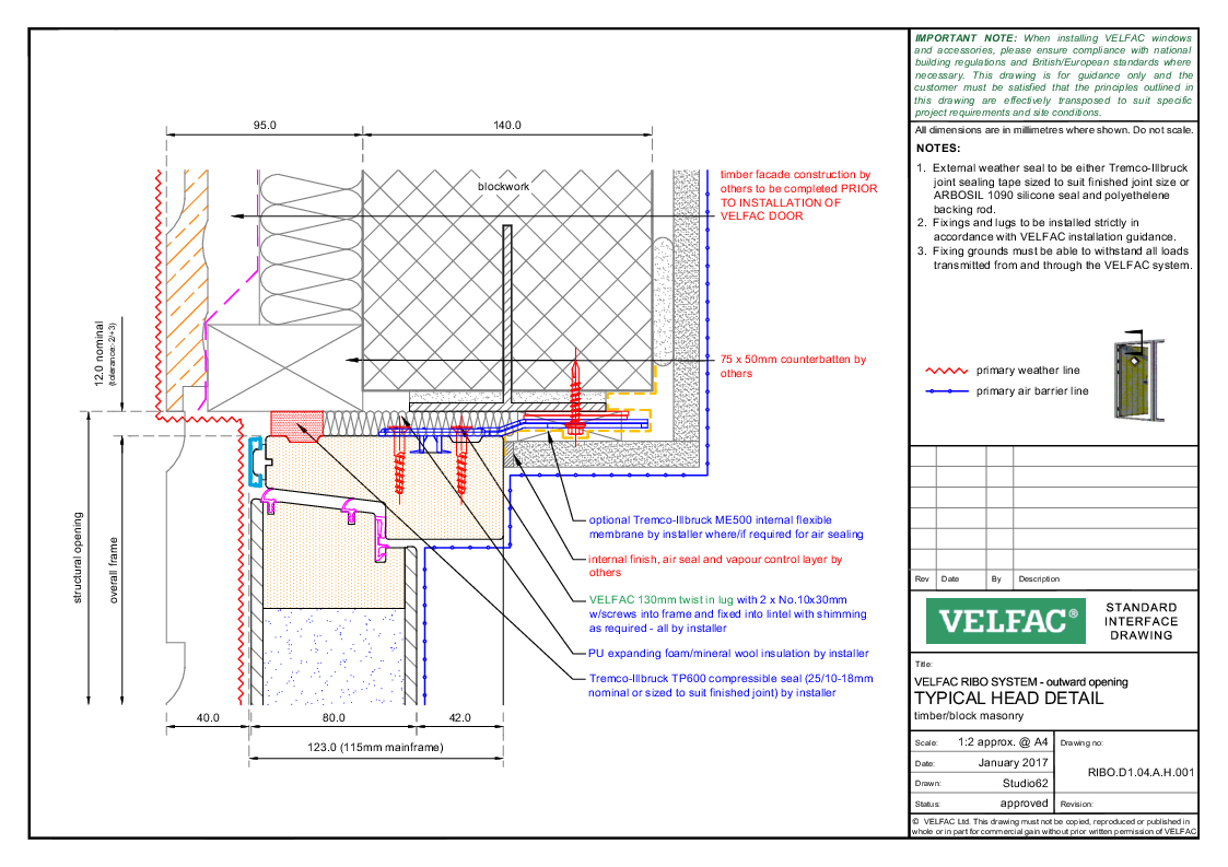 Timber - Block Masonry - Head